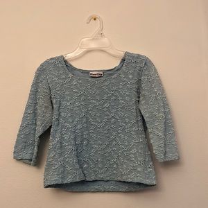 Cropped long sleeve top